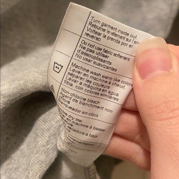 Carhartt Gray loose fit Hoodie with Blue Sleeve Logo S - Picture 5 of 6